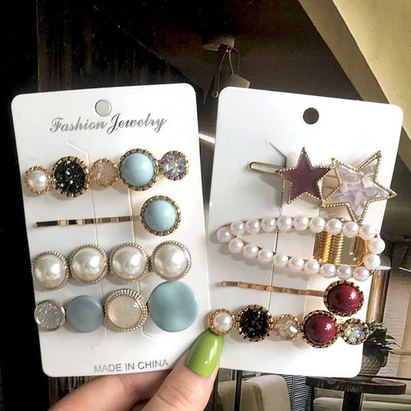 

2020 fashion for women girl barrettes hair clip trendy 4 pcs/set crystal flower hairpins headwera hair accessories wholesale