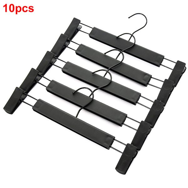 

10pcs trousers anti slip strong load capacity clothes hanger movable clip skirt