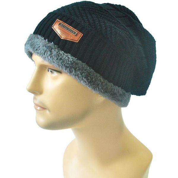 

new men's cap plus velvet fashion designer beanie hats warm winter hats knitted high-quality bottle caps simple female bucket hats 4444, Blue;gray