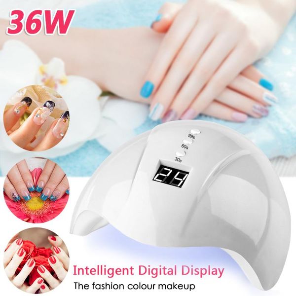 

36w гель лампа led быстросохнущего nail light auto индукционных ногти лампа портативной сушилка фототерапия машина art uv