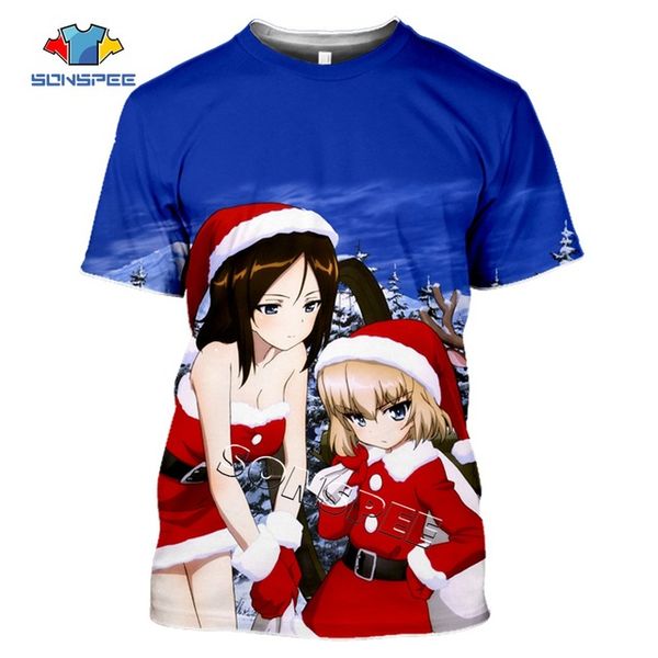 

3d anime print homme men girls und panzer 3d print shirts aesthetic funny graphic men clothing