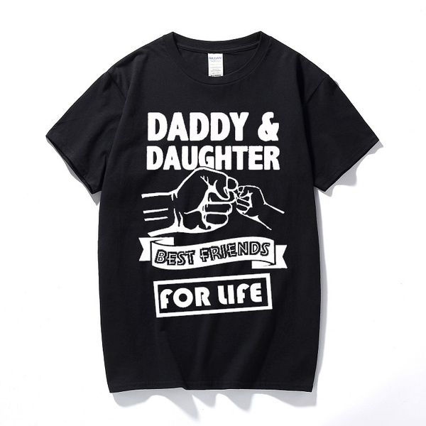 

dad and daughter friends for life, father's day, dad gift funny logo printed t-shirt cotton short sleeve t shirts