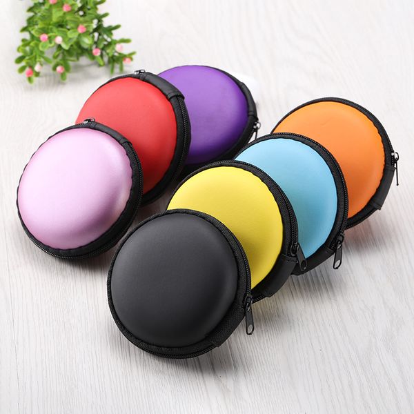 Cores misturadas suporte de fone de ouvido carregando caixa de saco rígido para fone de ouvido acessórios fones de ouvido cartão de memória cabo usb frete grátis