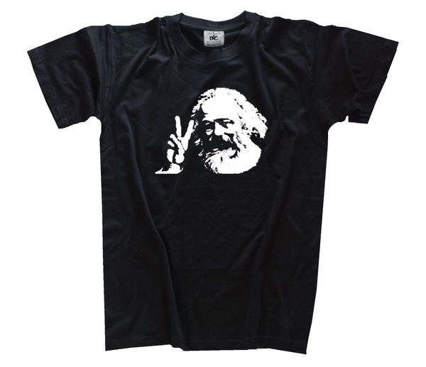 

karl marx - hand harmony victory communism fun sayings t-shirt s - 3xl