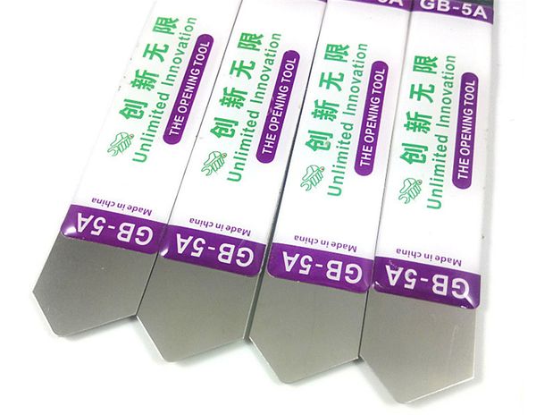 

gb-5a stainless steel soft thin pry opening tool metal crowbar unlimited innovation tool for touch screen cell phone housing repair 500pcs