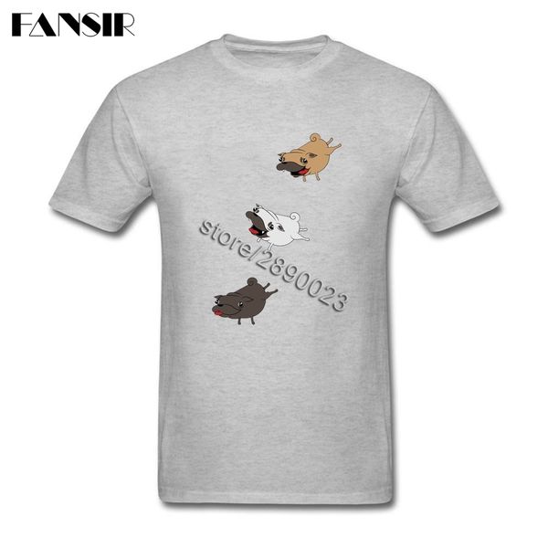 

три мопсов men t shirt geek рубашки мужской белый с коротким рукавом на заказ xs-3xl summer тройники для группы