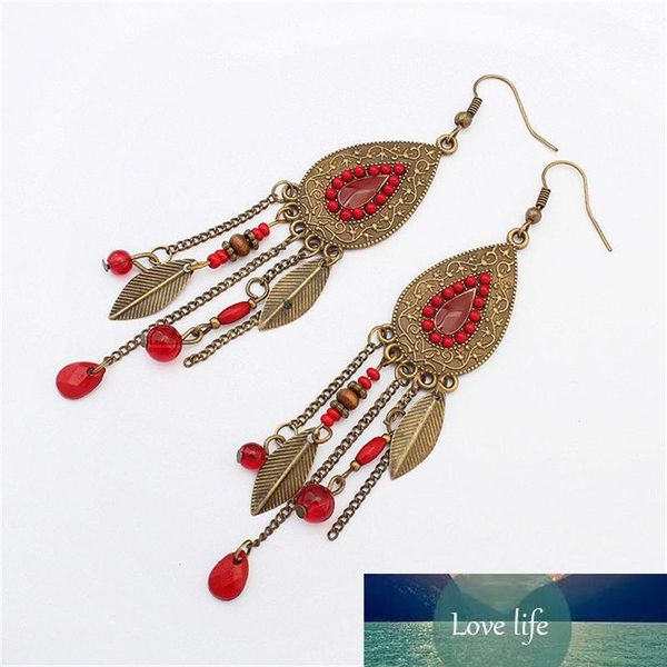 

charm new vintage bohemian ethnic fringed tassel earrings for dangle earrings jewelry women drop ship, Golden