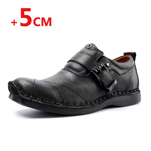 

leather shoes men heightening shoes elevator height increasing 5cm black business