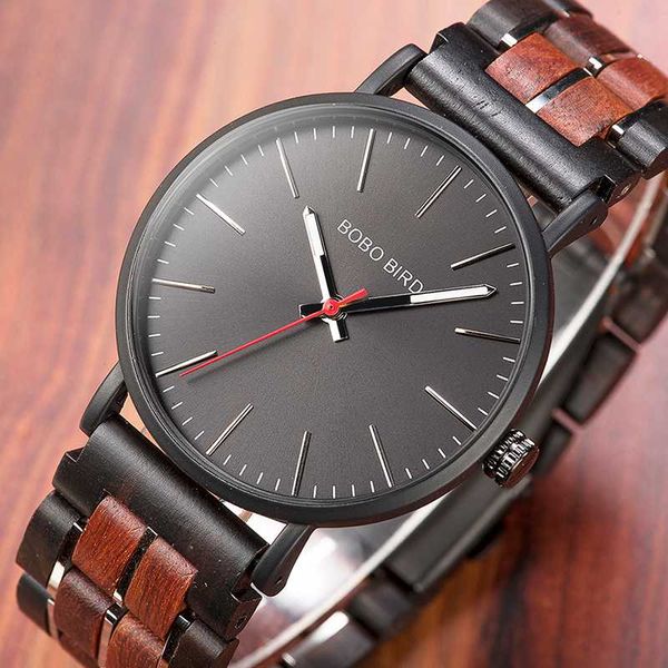 

bobo bird wood men watch uhren herren casual wristwatches male quartz wooden timepieces gifts drop shipping customize logo, Slivery;brown