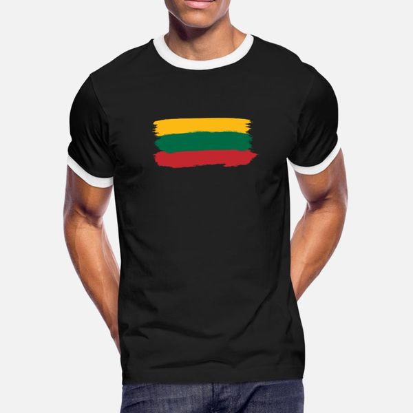 

flag of lithuania t shirt men designer 100% cotton euro size s-3xl costume graphic breathable summer kawaii shirt