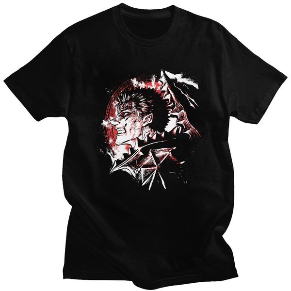

men berserk guts t shirt manga swordsman gatsu sacrifice zodd anime tshirt funny short sleeve cotton tee shirt fashion t-shirt