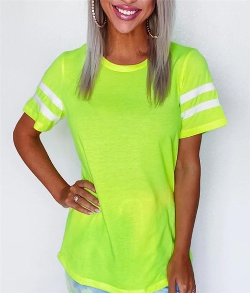 

lady casual short sleeve o neck womens tees womens fashion striped printed clothing womens summer tees, White