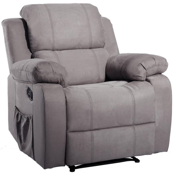 Oris pêlo. Camurça aquecida massagem reclinável sofá cadeira ergonômica salão com 8 motores de vibração pp039116eaa