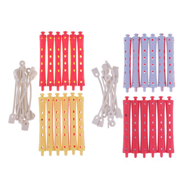 

24 pieces professional waves hairdressing perming rods rollers all size rods