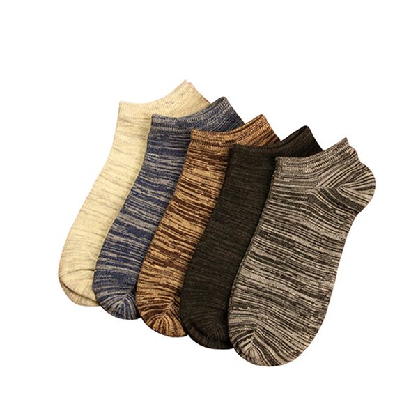

socks individual stripe thick line shallow mouth retro polyester women men sock summer spring female ankle sock, Black
