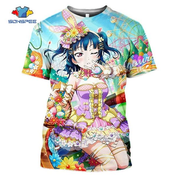 

summer puppet bang dream anime girl 3d print shirts comics anime harajuku men clothing
