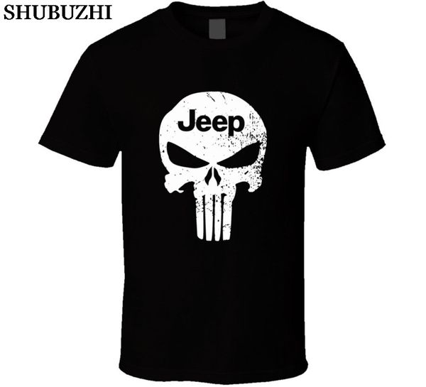 

men t shirt fashion punisher skull t-shirt tee funny off road zombie motor 4x4 4wd summer t-shirt