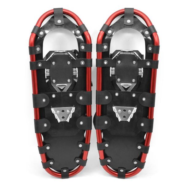 

quality outdoor climbing winter snowshoes women men aluminum snow shoes with adjustable bindings practical durable antiskid ski, Blue;black