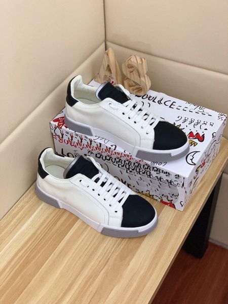 

2019h summer new brand leather men's low-casual sports flat shoes, fashionable and comfortable, Red;white