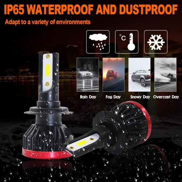 

car light h76000k automobiles headlamp bulb ev7 mini led headlights 12v