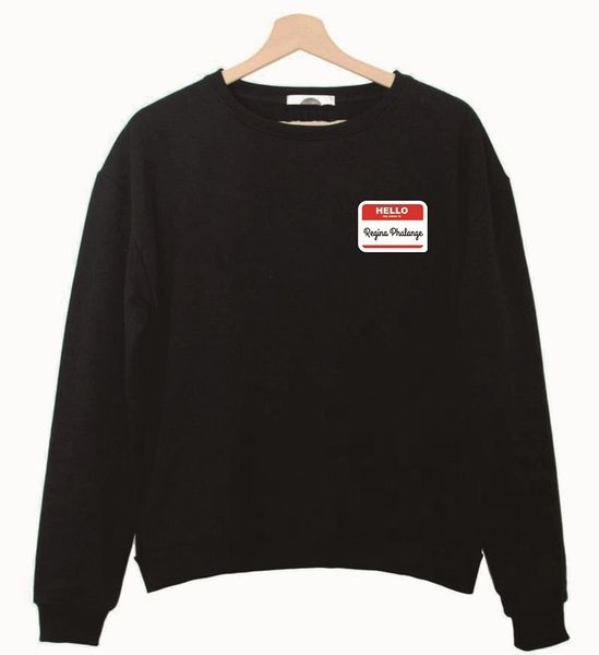 

phalange hammered couple sweatshirts letter print new fashion o-neck sweatshirt pullover female femme drop ship, Black