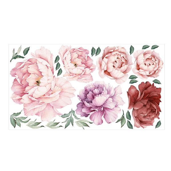 

removable decor kids room nursery peony flower vintage removable wall sticker