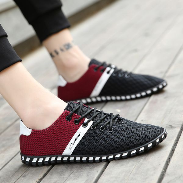 

menscausalcomfortableshoesnewsummermencanvasshoesbreathableclassicflatmalebrandfootwearfashionsneakersformen, Black