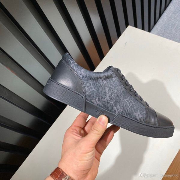 

2020 men's casual sports shoes, high-end leather, fashionable printing and comfortable wild casual shoes, Red;white