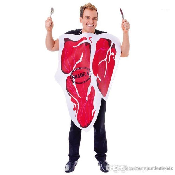 

mascot costumes fashion style meals food female mens couple clothing casual apparel mascot costumes beef designer halloween, Red;yellow