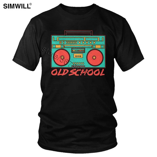 

retro 70s radio tshirt men graphic cotton cassette player tee short sleeved boombox old school t shirt stereo 80s gift t-shirt
