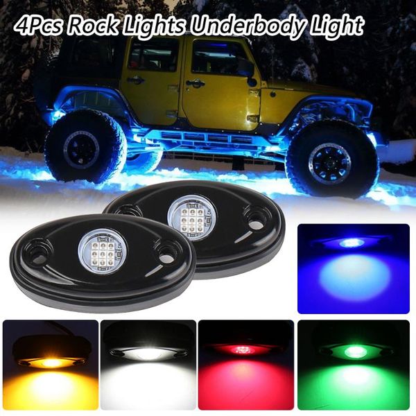 

4pcs rock lights 4- for offroad truck utv atv boat underbody light