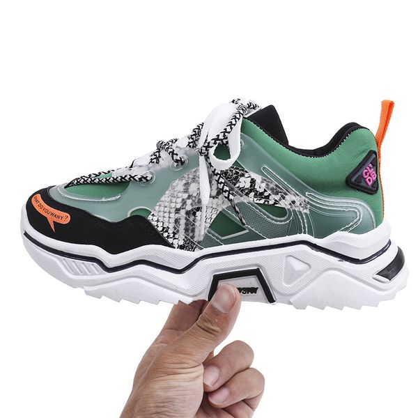 

colorful 2020 autumn new women chunky sneakers platform women fashion comfortable lace-up woman trainers ladies footwear
