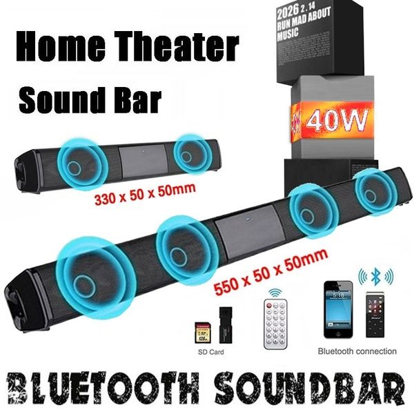 

2021 wireless bluetooth soundbar stereo speaker tv home theater sound bar with/without remote control