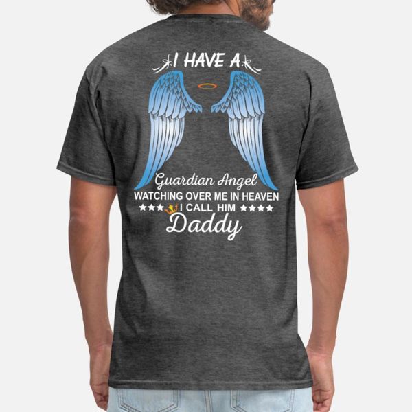 

my daddy is my guardian angel t shirt men printing short sleeve s-xxxl outfit fit humor summer style formal shirt