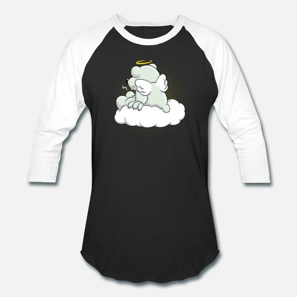 

dead polar bear sitting on cloud t shirt men knitted short sleeve plus size 3xl outfit loose new fashion summer style normal shirt