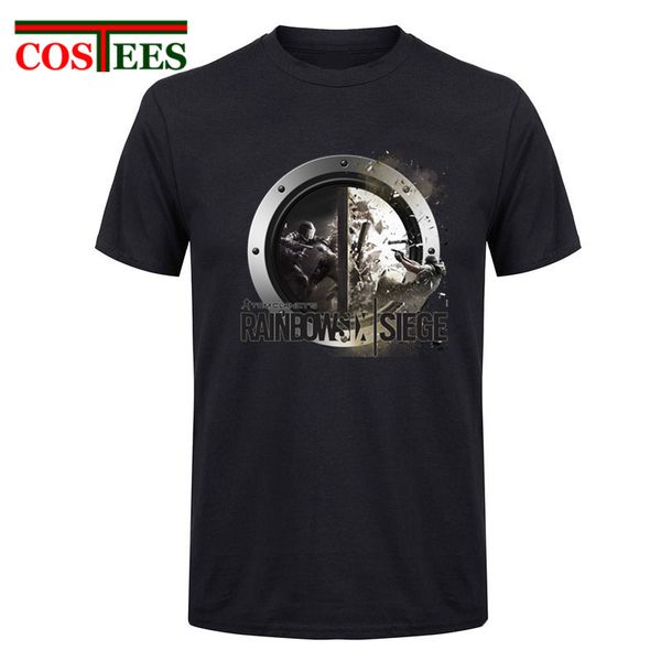 

new arrival rainbow six siege t shirts tom clancy print original design fashion casual mens t shirts fashion 2017 cotton t-shirt