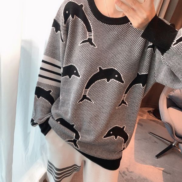 

815 2020 autumn brand same style regular long sleeve crew neck pullover kint sweate women clothes jiaxingzuola, White;black