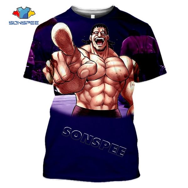 

summer comic grappler baki japan boxing men anime 3d print shirts aesthetic anime aesthetic men clothing