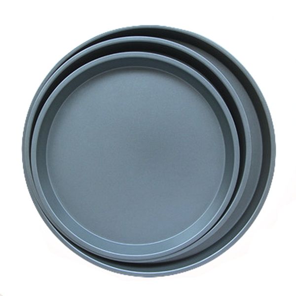 

3 pcs non-stick round carbon steel cake pizza pan baking tray professional oven