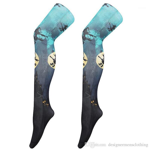 

носки 3d digital printed летучая мышь пары носки красочные тощий coutume аксессуары halloween cosplay deisigner, Silver