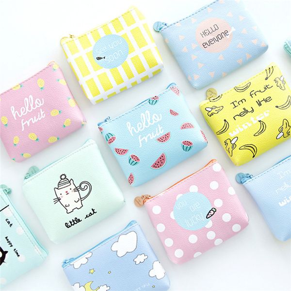 

держатель смазливой мультфильм животные фрукты монеты кошельки мини кошельки карта ключ деньги сумка кошелек мешок для женщин девочки детей, Silver