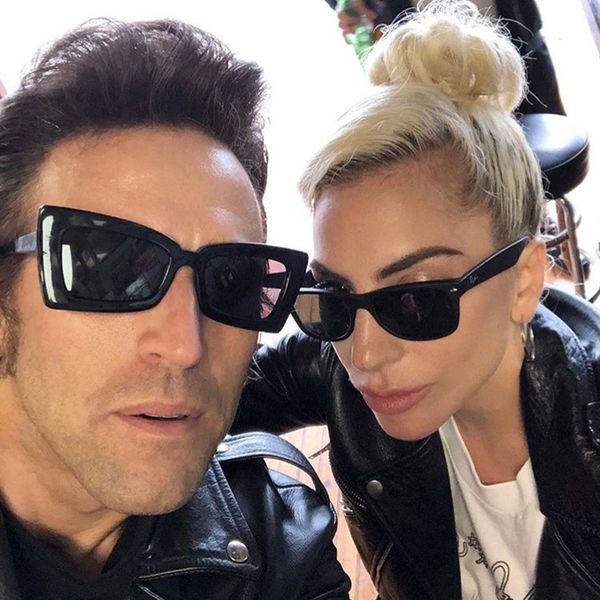 

sunglasses european and american retro square female street s star models ladies round face concave shape glasses, White;black