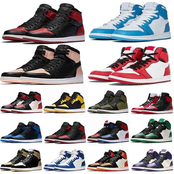 

новые дешевые 2020 mens женщин 1 1s баскетбольные кроссовки nyc royal blue тройной белый olive canvas чикаго кроссовки размер 36-46