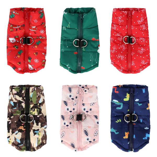 

christmas print pet dog jacket for small dogs waterproof puppy clothes shih tzu yorkshire coat pets clothing ubranko dla psa