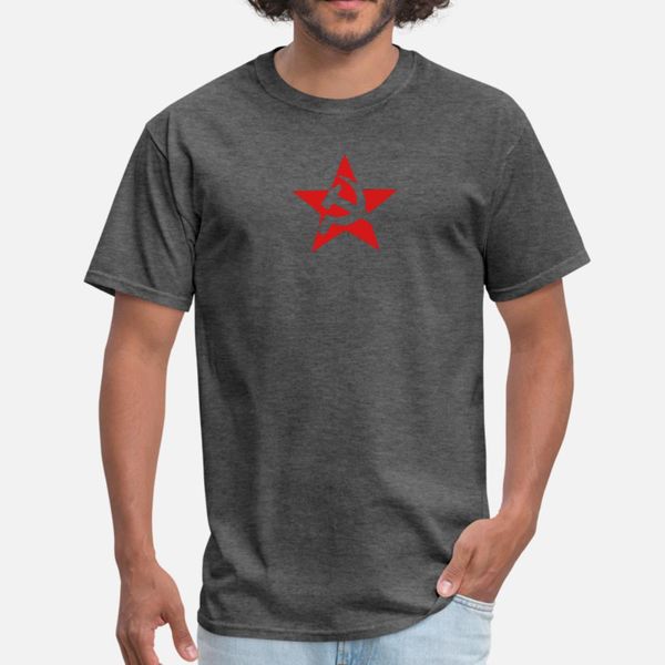 

hammer and sickle in star t shirt men custom cotton s-3xl clothing sunlight new fashion summer style family shirt