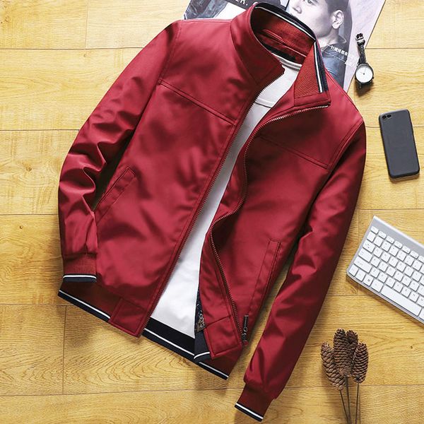 

New Spring Men Jacket Fashion Zipper Windbreaker Mens Jacket Coat Casual Male Outwear Autumn Mens Brand Clothing 4XL