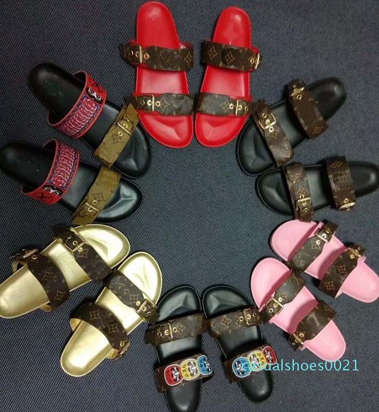 

fashion women's sandals designer shoes bohemian diamond slippers woman flats flip flops shoes summer beach sandals bag04 s50 c21, Black