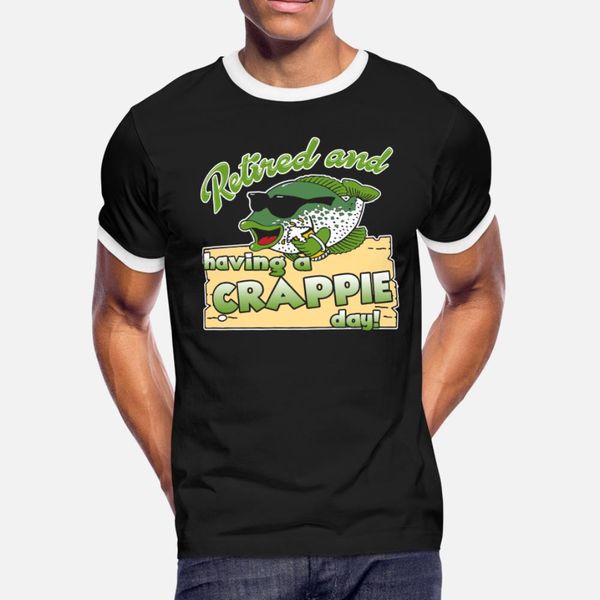 

crappie fishing shirt t shirt men custom short sleeve round collar normal crazy comical summer pictures shirt