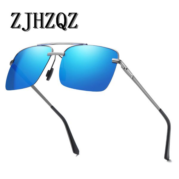 

brand design rimless sunglasses men driving square half frame male classic goggles driving rectangle eyewears oculos, White;black