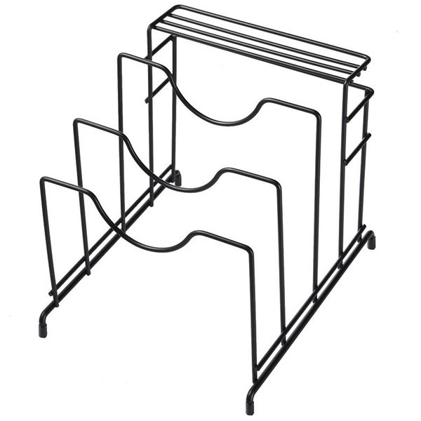 

standing pot lid space saving practical multi layer shelf pan rack holder